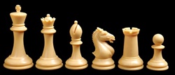 Hastings Series Chessmen-Black & Natural